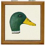 Duck Mallard Drake Watercolor Tile/Coaster Box by NANCE